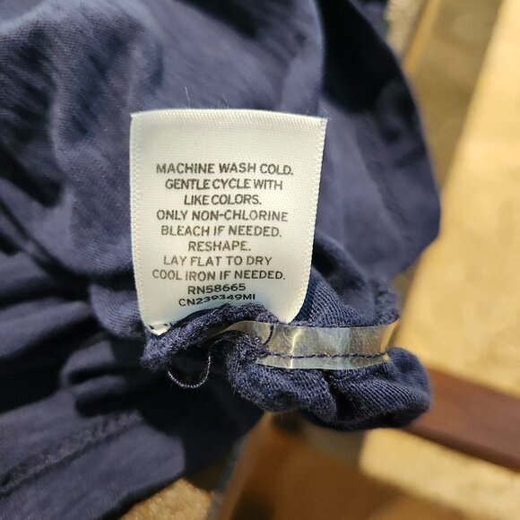 Caslon Navy Blue V-neck Short Sleeve T-Shirt - Picture 6 of 6